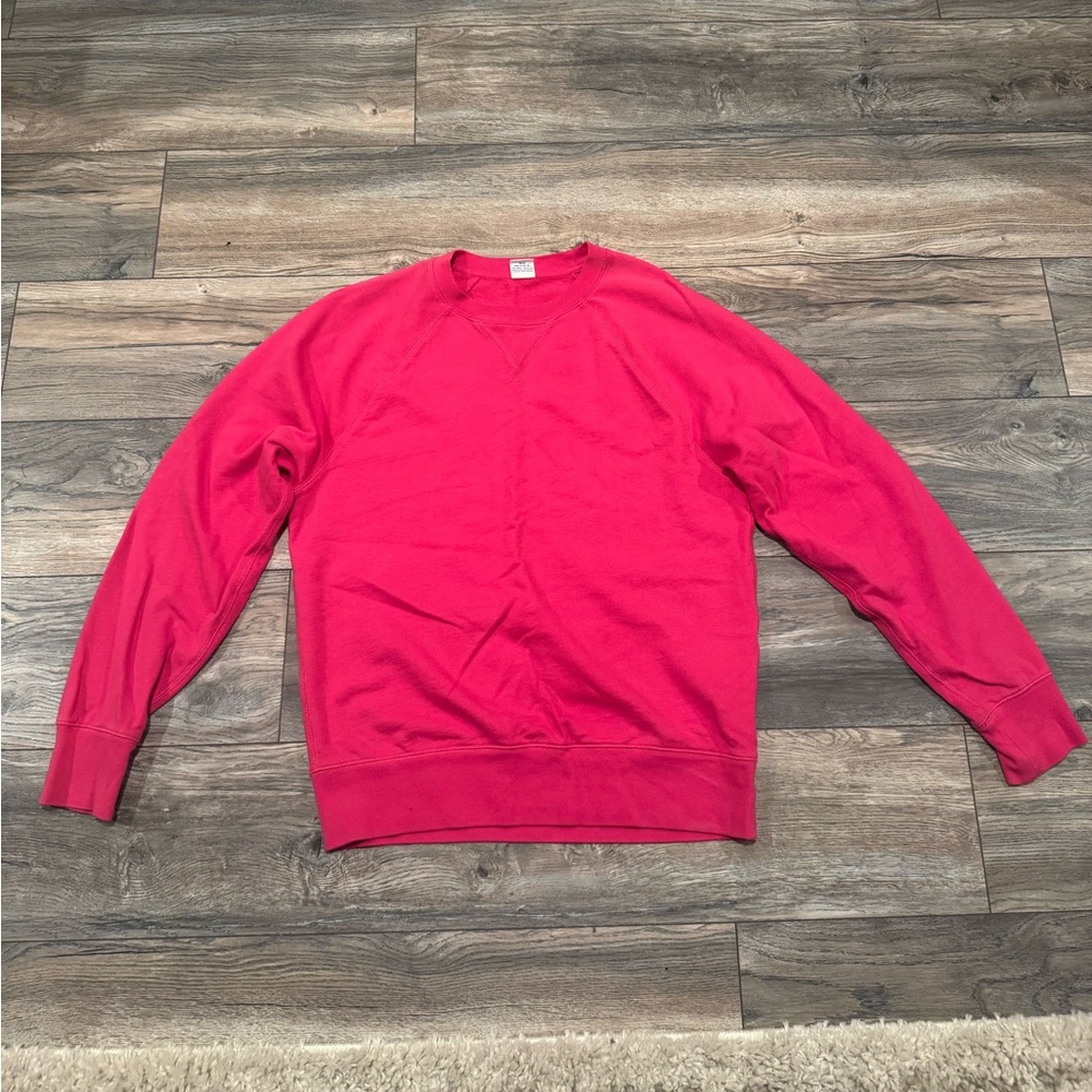 J. Crew Men's Crewneck Sweatshirt in Bright Pink
